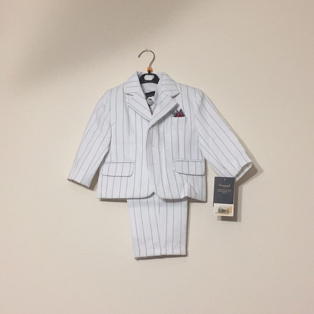 White Stripped New Kids’ Suit